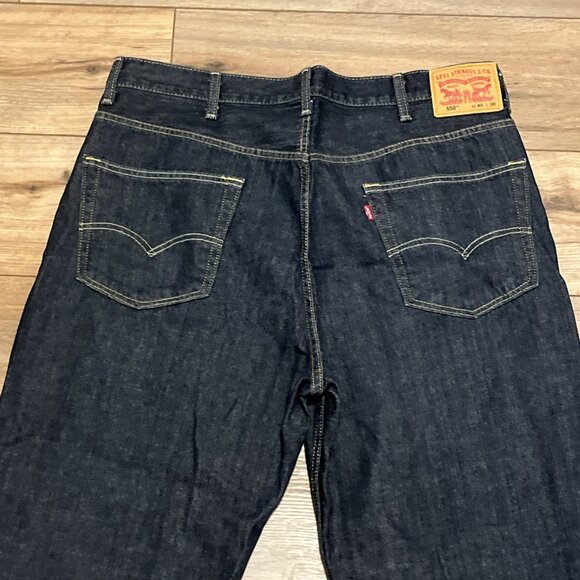 Men's Levis 550 Relaxed Fit Denim Jeans SZ 40x30 Blue Modern Cotton Red Tab - Picture 12 of 13